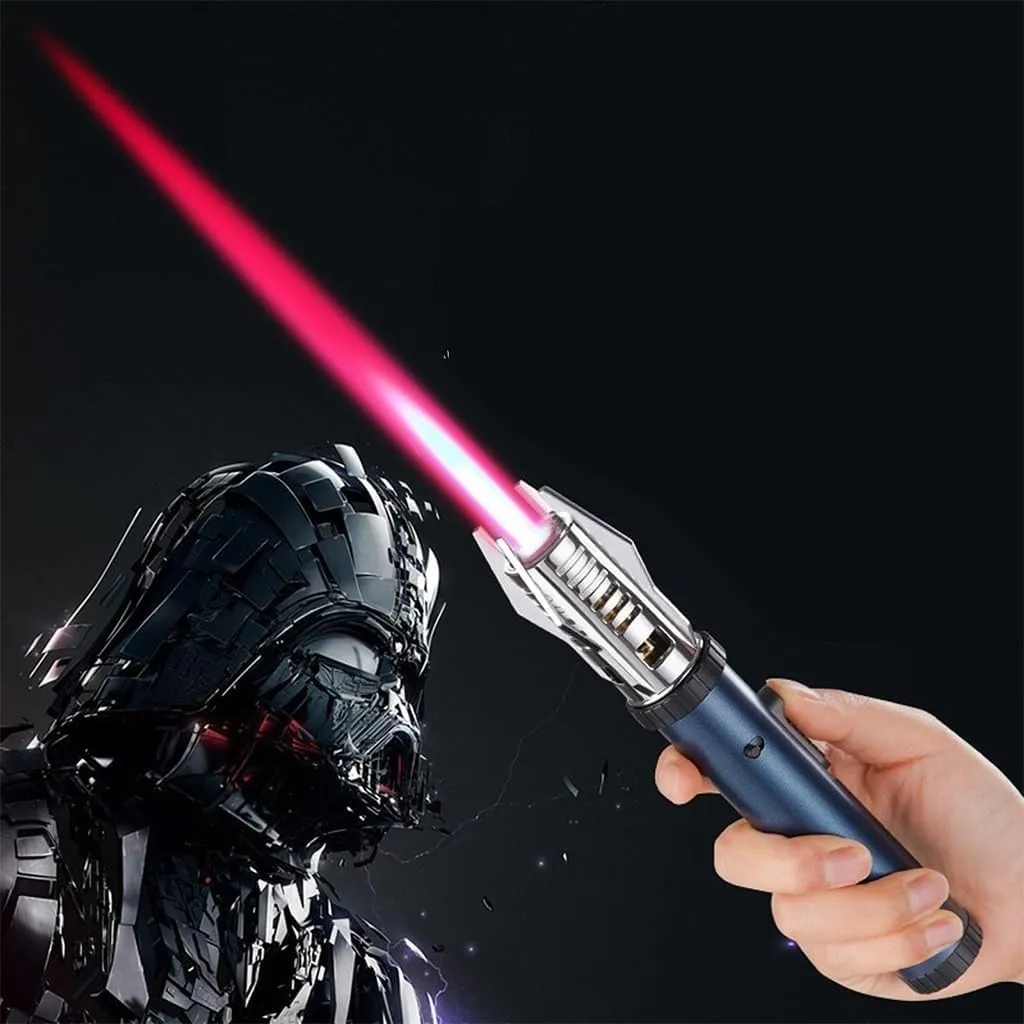 Metal Big Fire Windproof Blue Flame Lighter, Kitchen Butane Torch, Cooking Torch Lighter, Black