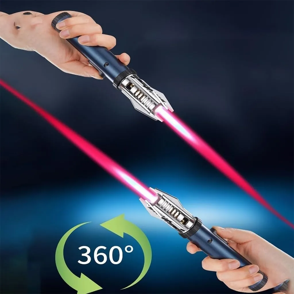 Metal Big Fire Windproof Blue Flame Lighter, Kitchen Butane Torch, Cooking Torch Lighter, Black
