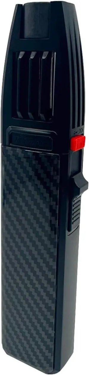 Metal Refillable Butane Torch, Prefilled and Ready to Use- 2300 Degree Jet Flame with Safety Lock, Heavy Duty (Black)