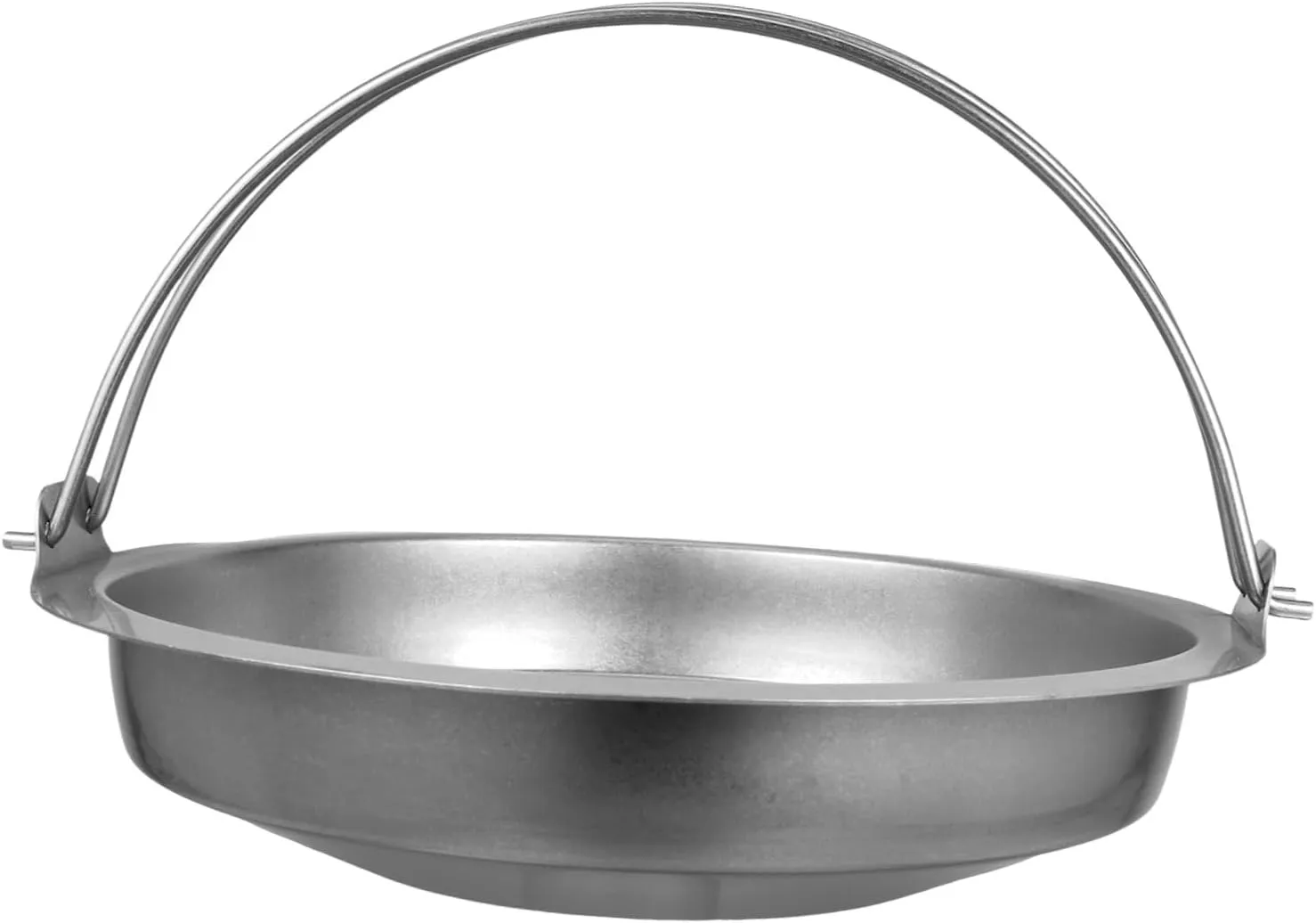Metal Sukiyaki Pots Camping Cooker Pot Stainless Steel Pan for Family Gatherings