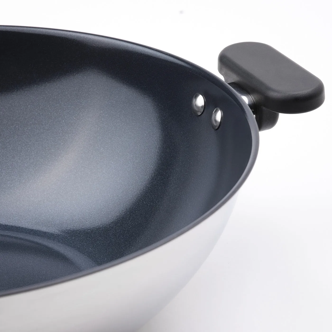 MIDDAGSMAT wok, non-stick coating/stainless steel, 32 cm, 30545226