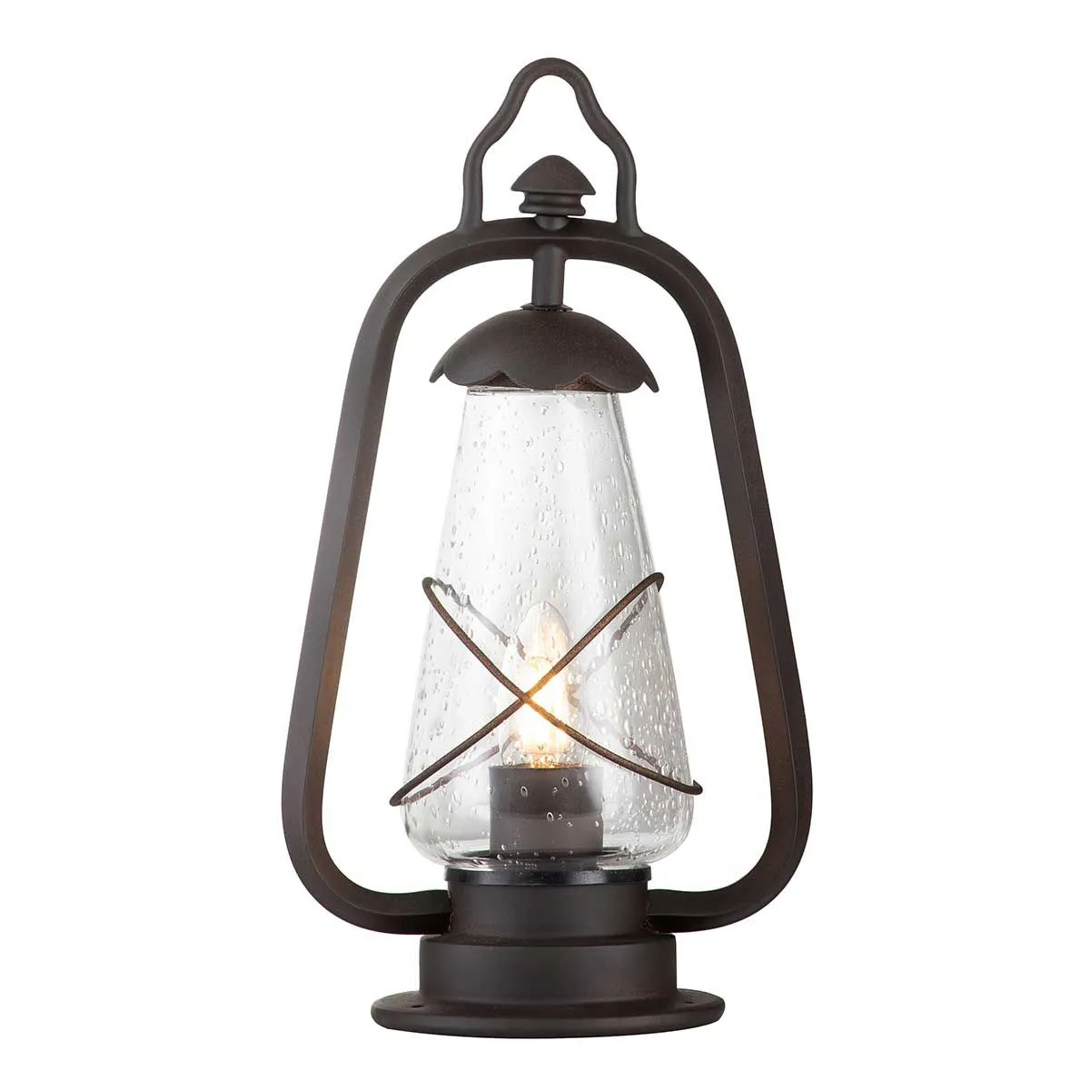 Miners 1 Light Pedestal Lantern | Old Bronze