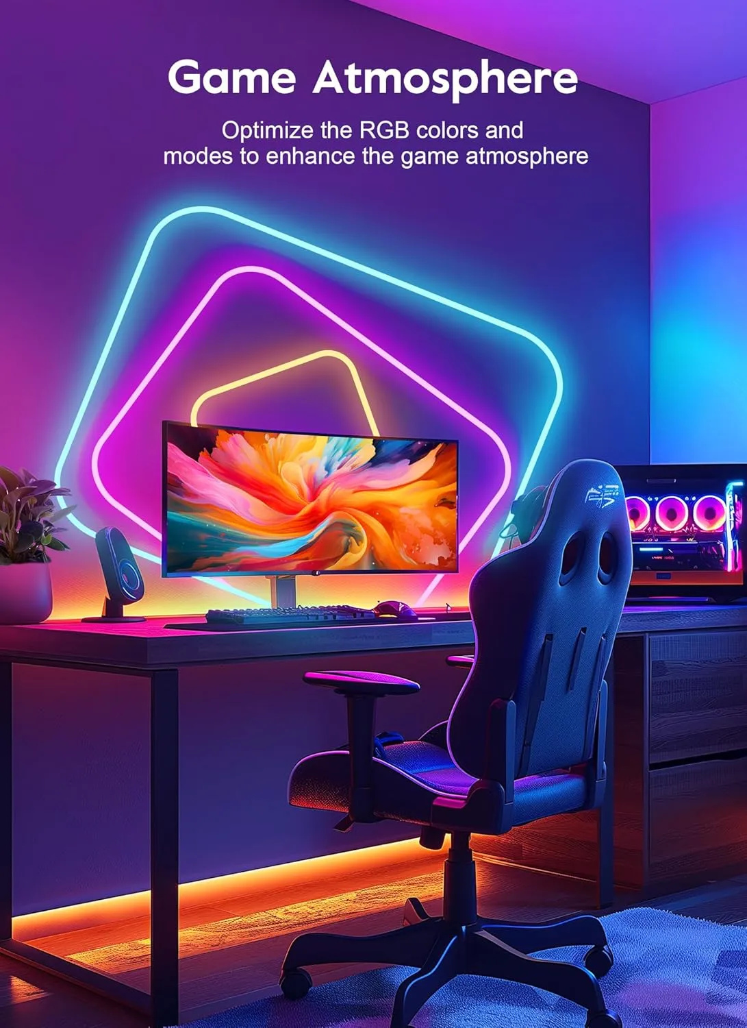 Minetom 66Ft Led Neon Rope Lights, RGB LED Strip Lights, Control with App/Remote, IP68 Waterproof Flexible Outdoor Led Rope Lights, Multiple Modes, Music Sync Neon Lights for Bedroom Gaming Room Decor