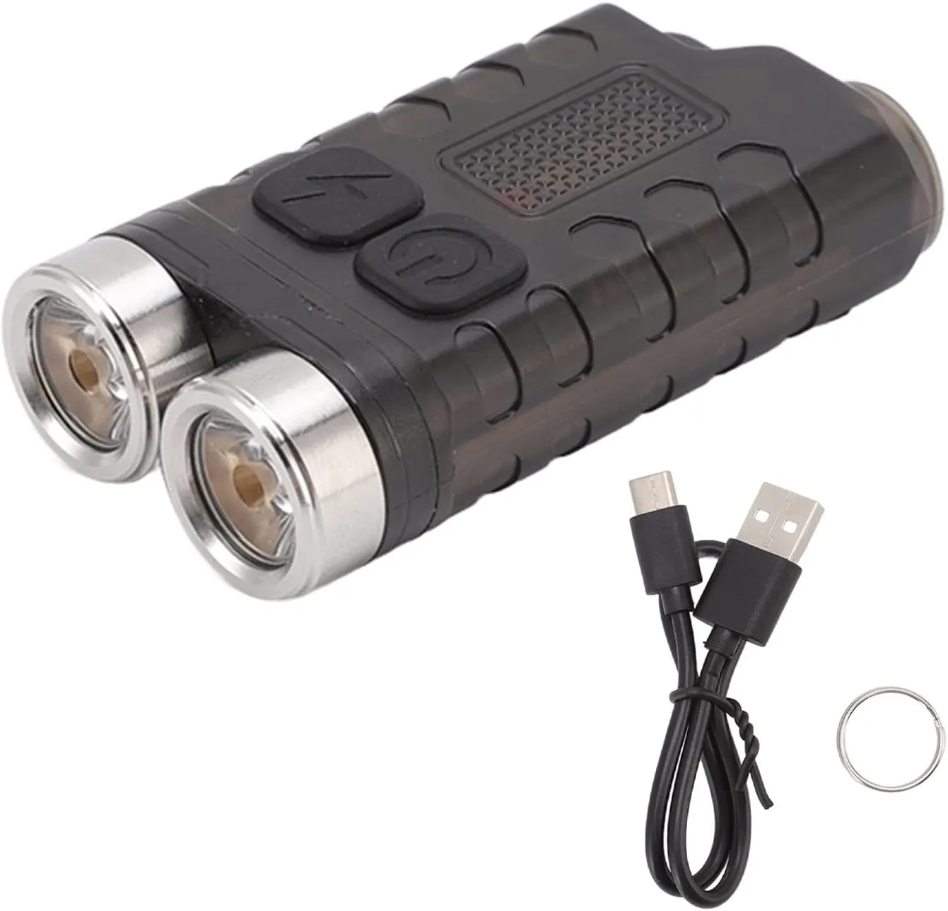 Mini Light Keychain EDC, Small USB Lantern, Portable Lights, Magnetic Keychain for Repair, V3 Hiking Light, Flood Perimeter (Black)