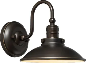 Minka Lavery Urban Industrial Outdoor Wall Light 71163-143C-L Baytree Lane Exterior Wall Lantern, 1-Light LED 14 Watts, Oil Rubbed Bronze