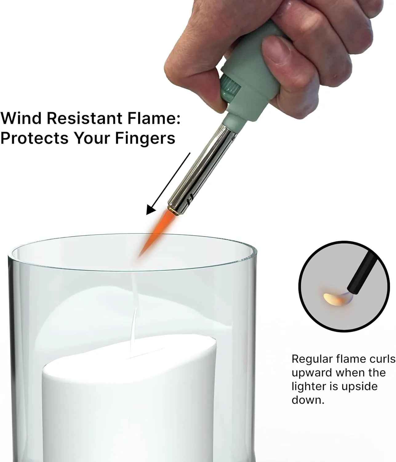 MK Lighter Candle Lighters, Windproof Flame, Ideal as Lighters for Candle, BBQ Lighters, Camping Lighters, Outdoor Lighters, Butane Refillable Lighters, Multipurpose Lighters (NBR-12PC)