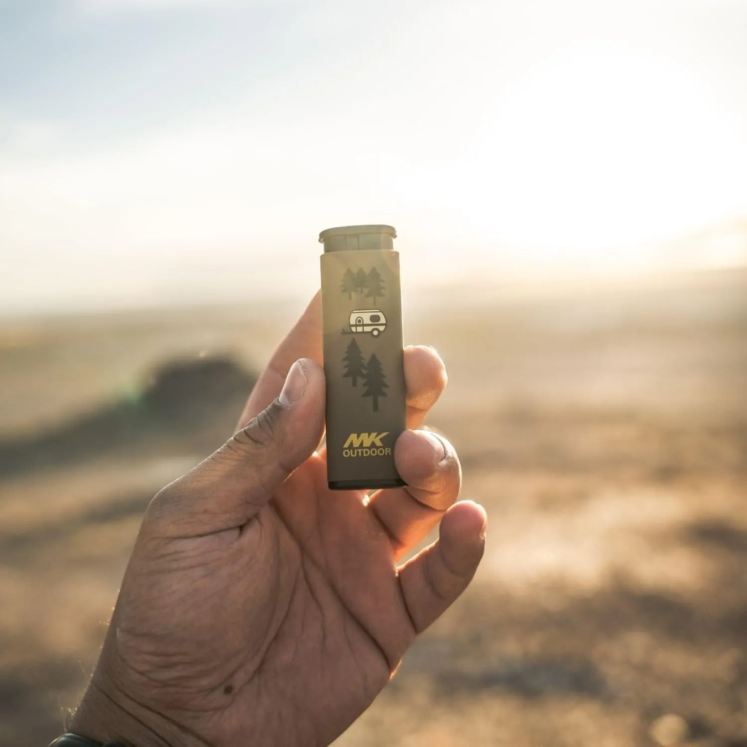 MK Lighter Outdoor Series 4 PC Lighters with 1PC Premium Butane Set, Wind Resistant Flame, Ideal as Lighters for BBQ, Camping Lighters, Butane with Refillable Lighters (Alpine-Explore-4PC Butane)