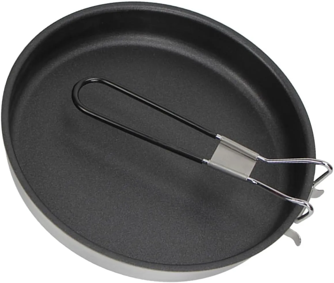 Mobestech Portable Folding Camping Skillet Wear Resistant Non Stick Frying Pan for Outdoor Cooking for Omelets Steaks Pancakes Ergonomic Design for Daily Use