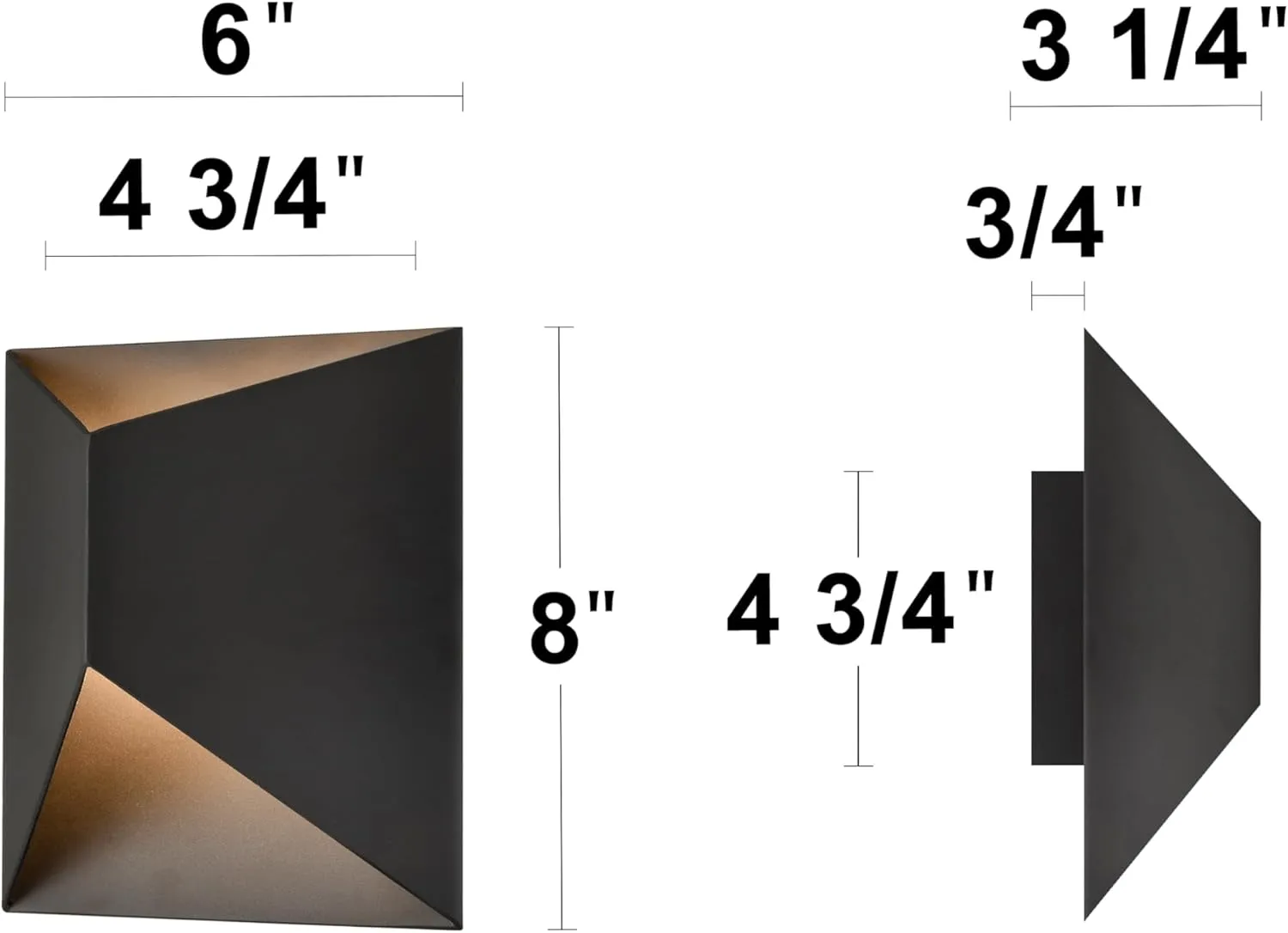Modern Outdoor Wall Lights, Black LED Exterior Wall Light Fixtures, Dimmable 10W 3000K Up Down Patio Porch Lights Wall Mount Outdoor Sconces for House Yard Hallway