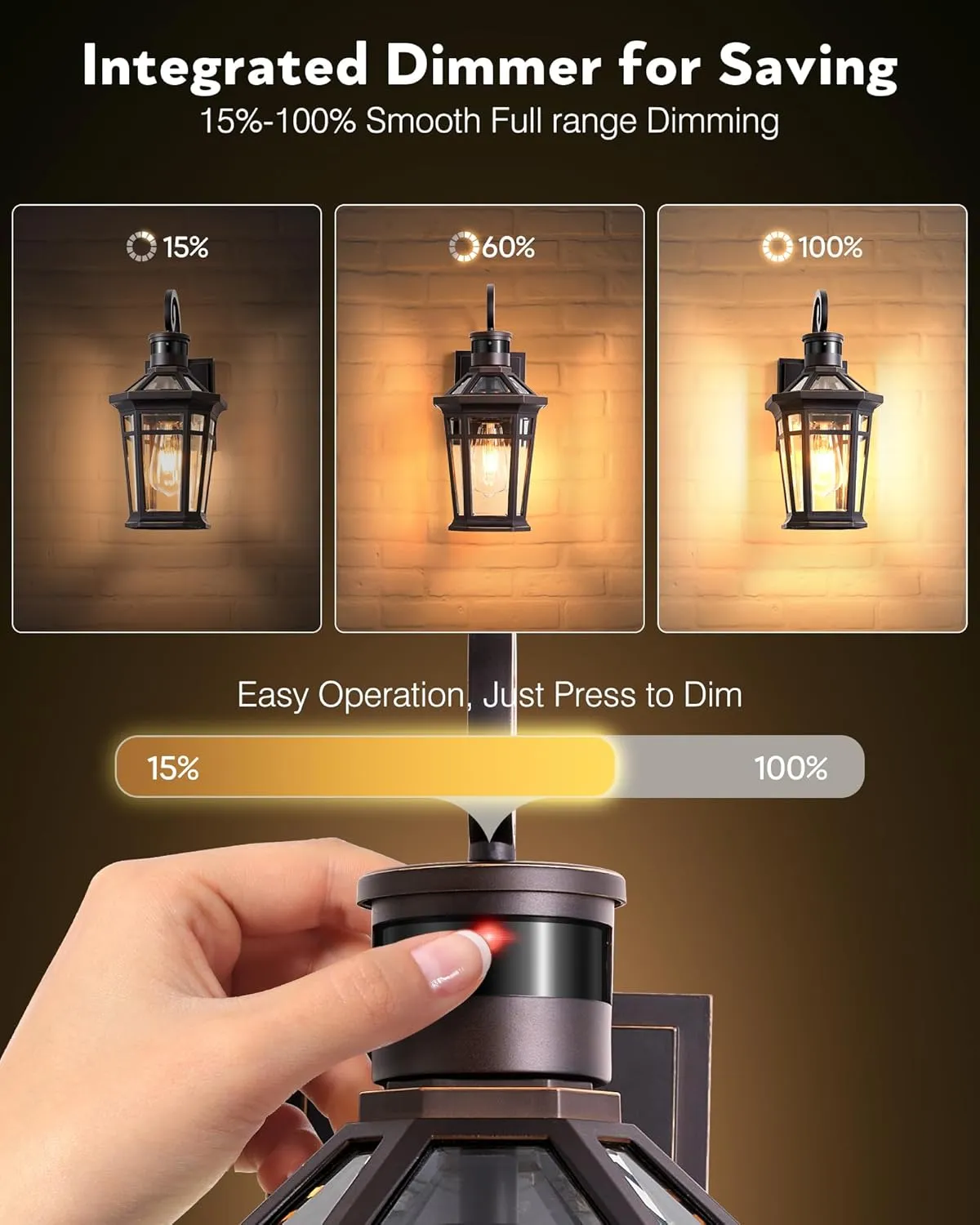 Motion Sensor Porch Lights Outdoor Wall Mount, Oil Rubbed Bronze Exterior Wall Sconce Lantern with E26 Socket, Waterproof Dusk to Dawn Outdoor Lighting Fixtures, Coach Lights for Garage, Patio