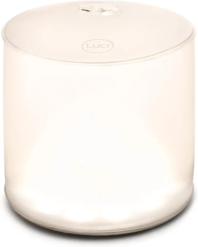 MPOWERD Luci Lux: Solar Inflatable Lantern Rechargeable via Solar or USB-C, 65 Lumens, Matte Finish   Warm White LEDS| Lasts Up to 24 hrs, Waterproof, Camping, Backpacking, Emergency Kits