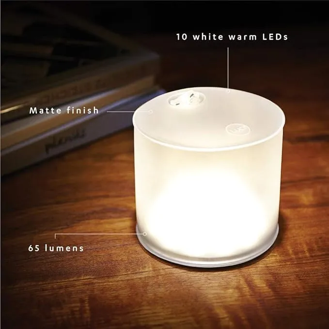 MPOWERD Luci Lux: Solar Inflatable Lantern Rechargeable via Solar or USB-C, 65 Lumens, Matte Finish   Warm White LEDS| Lasts Up to 24 hrs, Waterproof, Camping, Backpacking, Emergency Kits