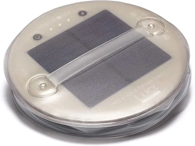 MPOWERD Luci Lux: Solar Inflatable Lantern Rechargeable via Solar or USB-C, 65 Lumens, Matte Finish   Warm White LEDS| Lasts Up to 24 hrs, Waterproof, Camping, Backpacking, Emergency Kits