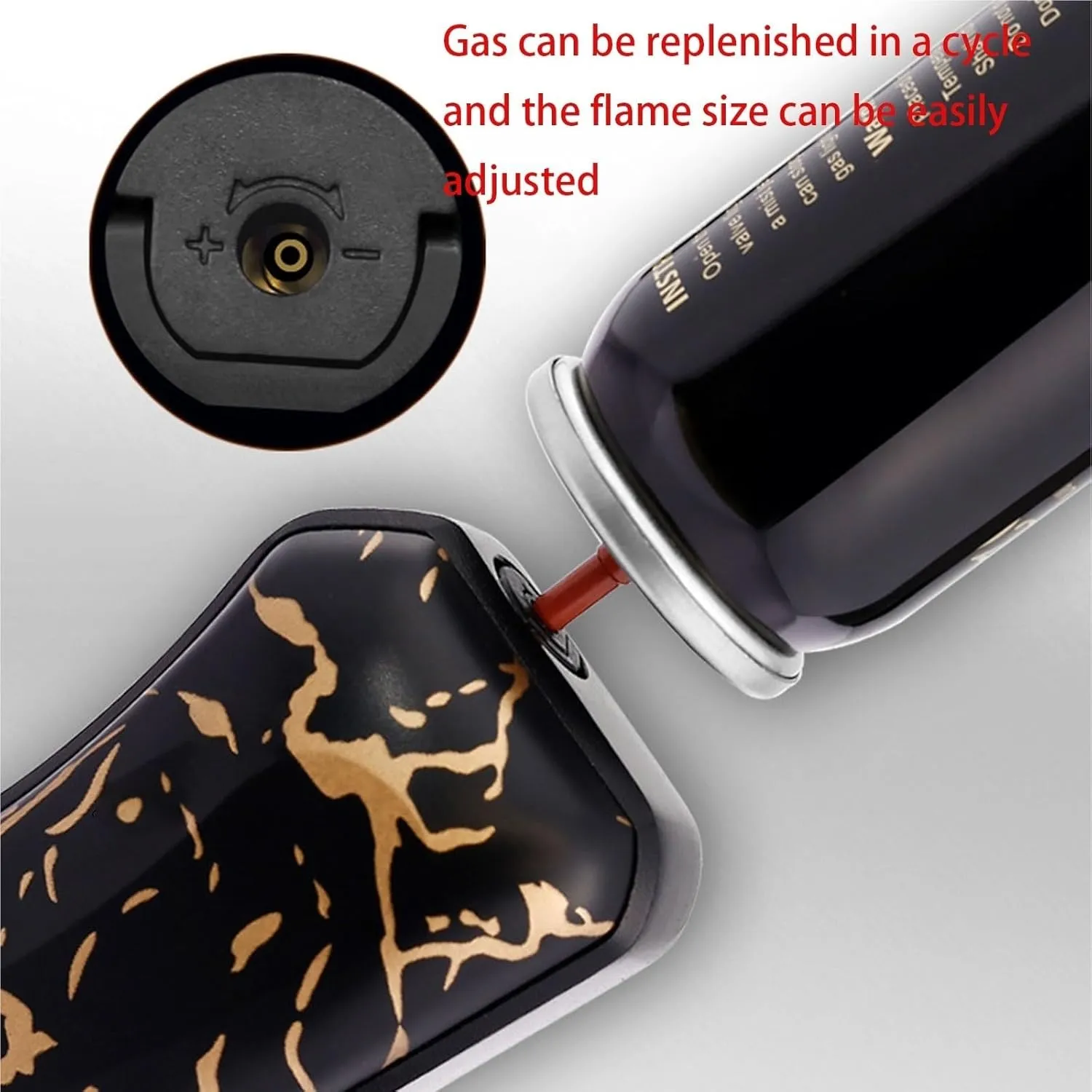 Multifunctional Retro Metal Lighters, Windproof Jet Flame, 360 Degree Ignition with Safety Lock, Refillable Gas Portable Lighter for Candle Camping (No Fuel)(Gray)
