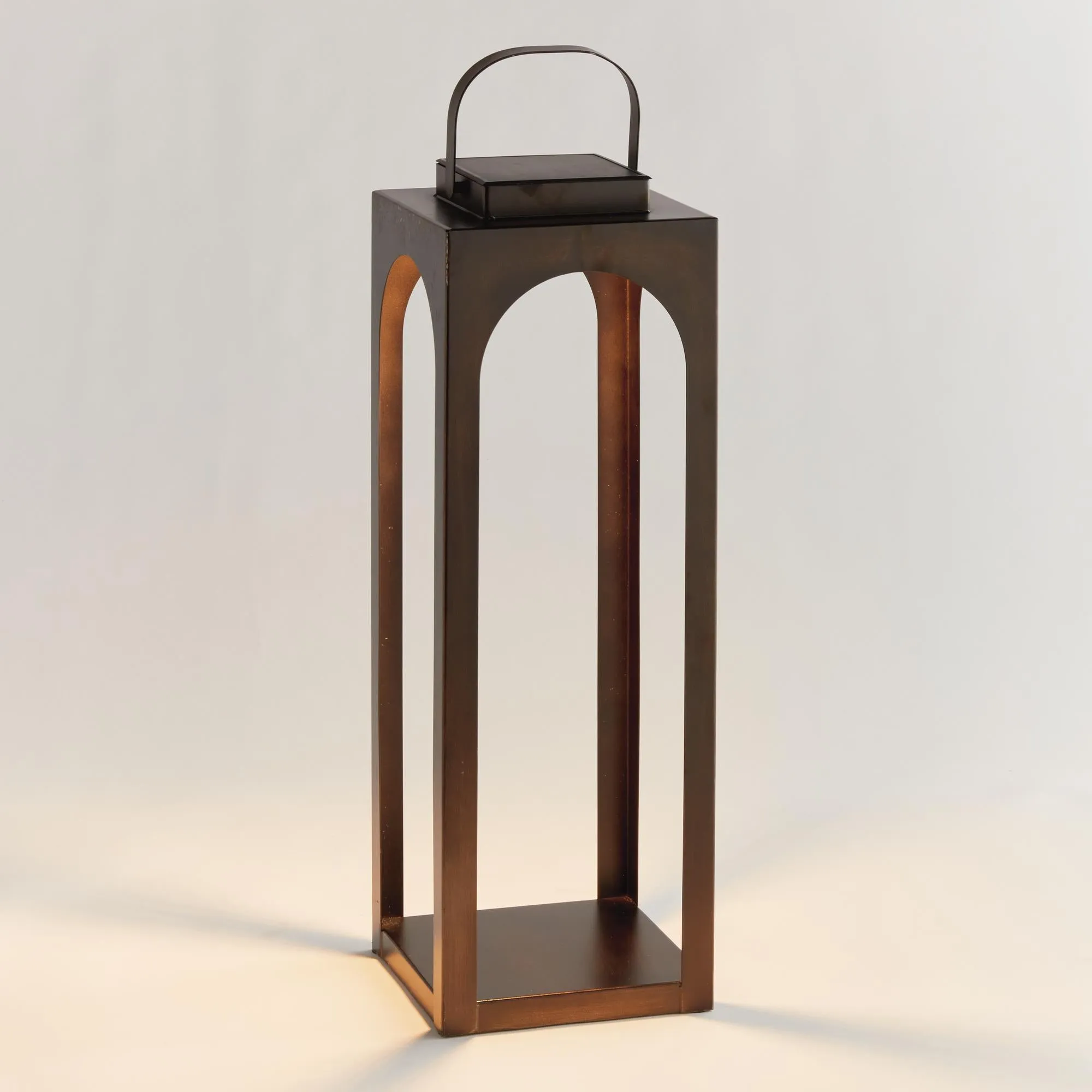 Napa Brushed Bronze Brooks Solar Led Lantern 24"