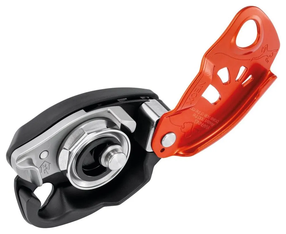 Neox Belay Pack - oranje, halfautomaat en safebiner