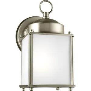 New Castle Antique Brushed Nickel LED Outdoor Wall Lantern