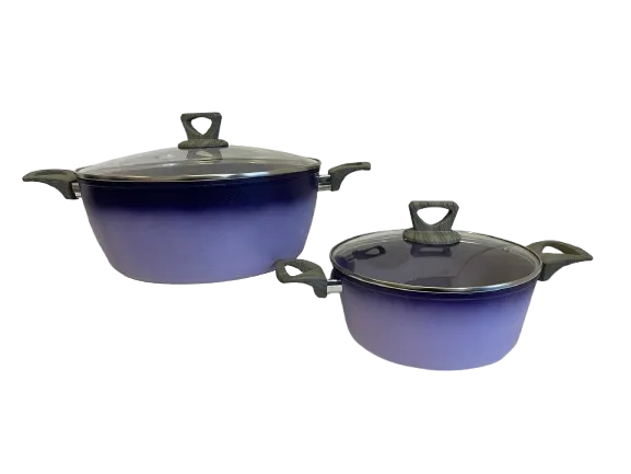 NEWARE PURPLE Terracotta BIGGER 12 Piece Cooking Set with Milk Cup/ Batería mas GRANDE de 12 piezas de Terracotta MORADO con POCILLO
