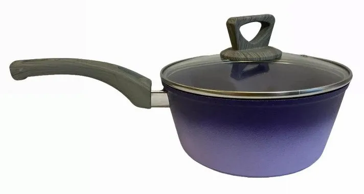 NEWARE PURPLE Terracotta BIGGER 12 Piece Cooking Set with Milk Cup/ Batería mas GRANDE de 12 piezas de Terracotta MORADO con POCILLO