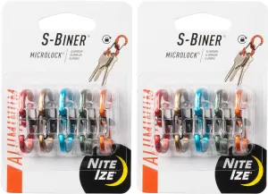 Nite Ize S-Biner MicroLock Aluminum - Assorted - 10 Count (2 Pack)