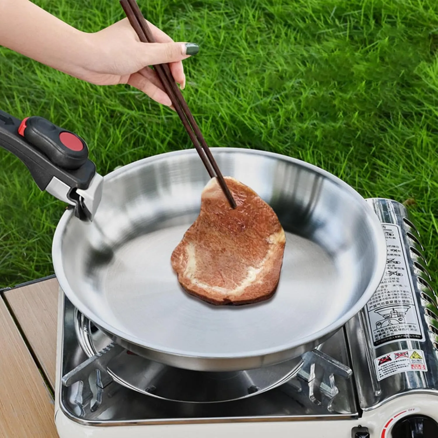 Non-Stick Cookware, Non-Stick Pans | Frying Pans Pots Detachable Stainless Steel Handle | Non-Stick Portable Pots and Pans for Del and Outdoor