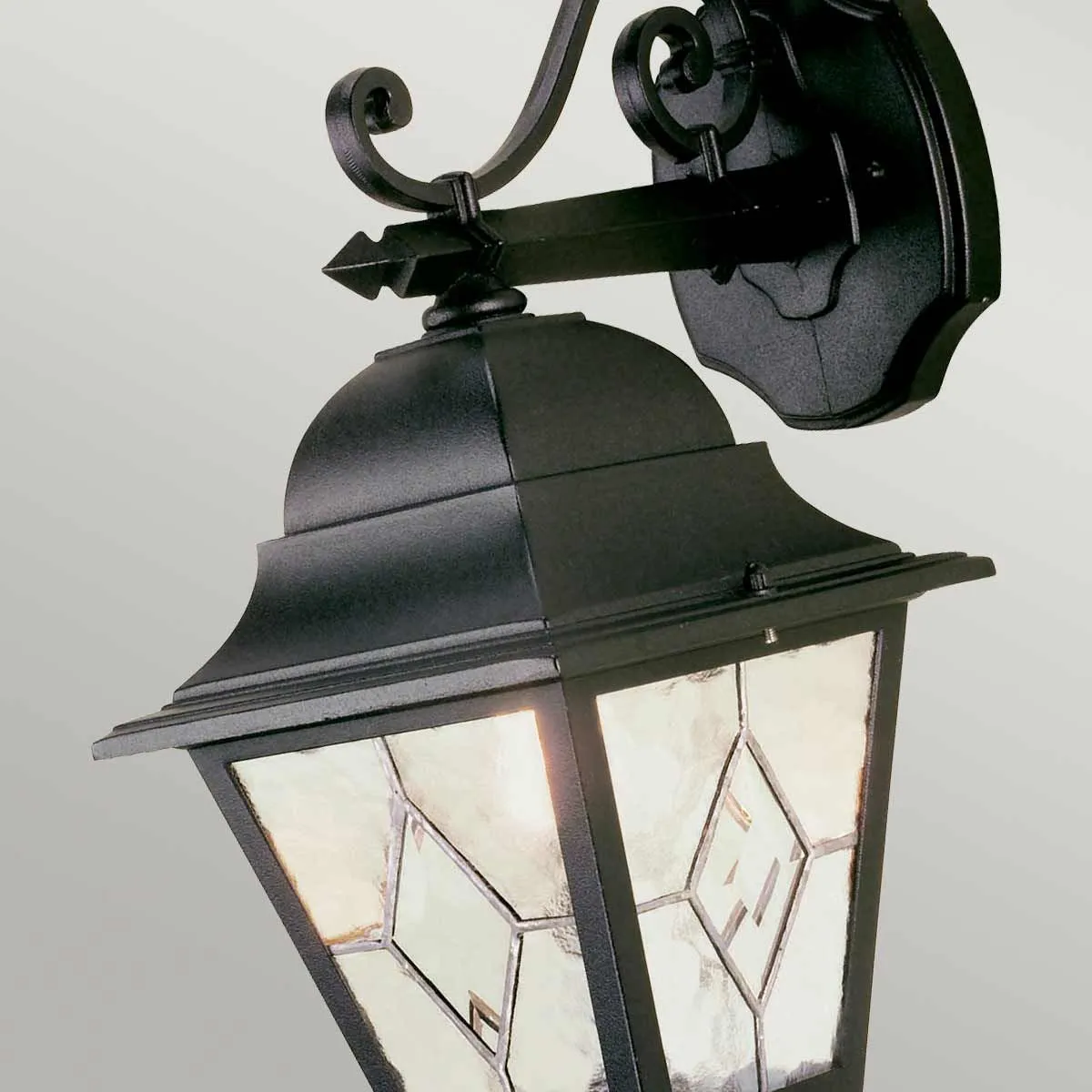 Norfolk 1 Light Down Wall Lantern  | Black