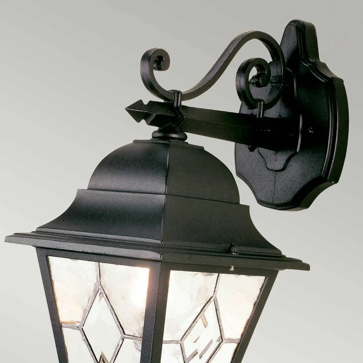 Norfolk 1 Light Down Wall Lantern  | Black