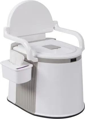 Ochine Portable Toilet Camping Porta Potty, Portable Folding Toilet with Lid, Indoor Outdoor Commode with Detachable Inner Bucket and Removable Paper Holder for Camping, Boat, Van, Emergency Use