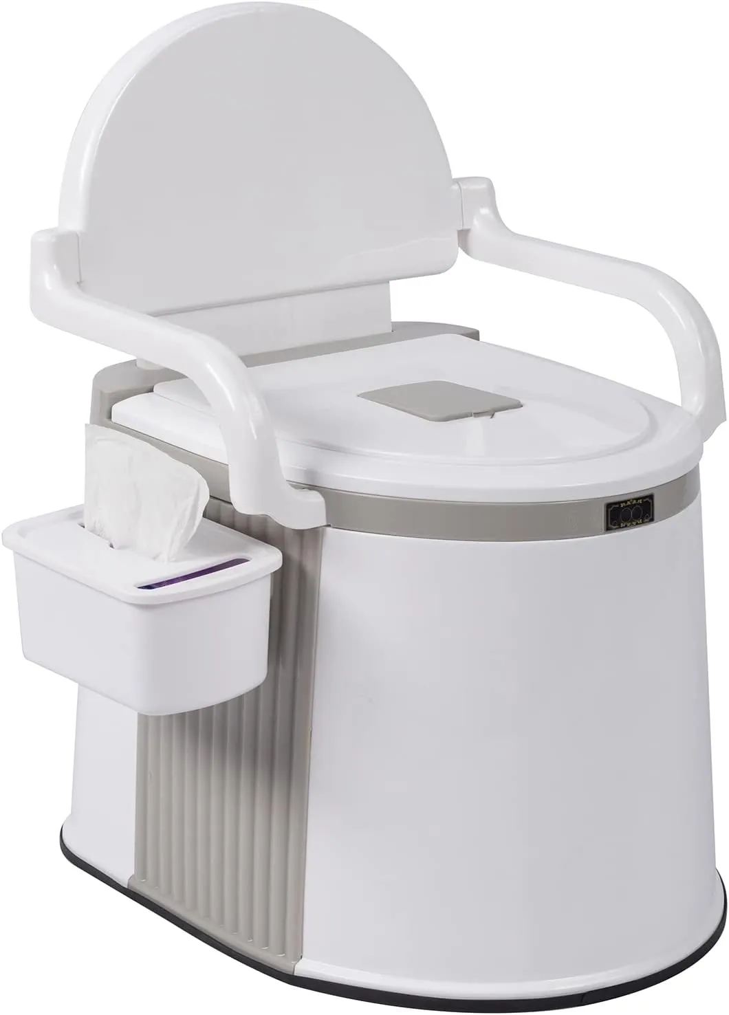 Ochine Portable Toilet Camping Porta Potty, Portable Folding Toilet with Lid, Indoor Outdoor Commode with Detachable Inner Bucket and Removable Paper Holder for Camping, Boat, Van, Emergency Use