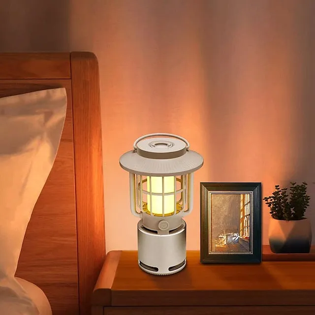 Outdoor Bluetooth Speakers V5.1 Gravity Sensor LED Camping Lantern IP65 Led Dimmable 10W Flame Atmosphere Rotatable Lights Wireless Portable Speaker with Hook