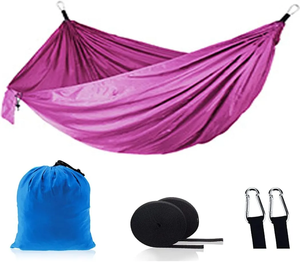 Outdoor Camping Hammock - Travel Hammock with 2 Tree Straps - Portable Backpacking Hammock for Adventure Hiking Travel-Max Load of 800lbs Gift #2