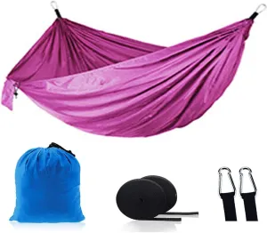 Outdoor Camping Hammock - Travel Hammock with 2 Tree Straps - Portable Backpacking Hammock for Adventure Hiking Travel-Max Load of 800lbs Gift #2