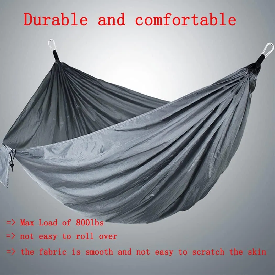 Outdoor Camping Hammock - Travel Hammock with 2 Tree Straps - Portable Backpacking Hammock for Adventure Hiking Travel-Max Load of 800lbs Gift #3