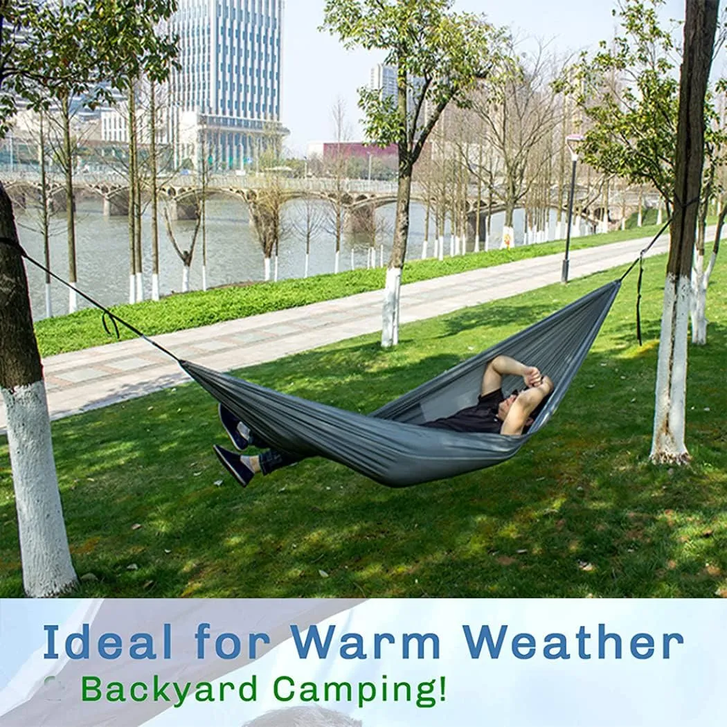 Outdoor Camping Hammock - Travel Hammock with 2 Tree Straps - Portable Backpacking Hammock for Adventure Hiking Travel-Max Load of 800lbs Gift #3