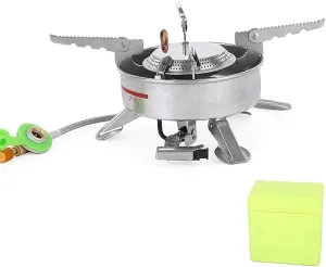 Outdoor Gas Stove Camping Picnic Split-Type Stainless Steel Butane Gas Stove Cooker Burner Big Power Large Blaze