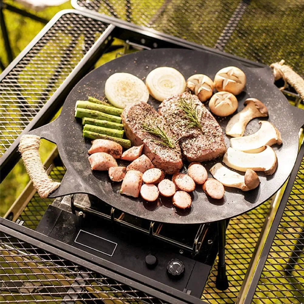 Outdoor Mobile Kitchen Iron Mesh Table, Portable Folding Camping Aluminum Alloy Picnic Barbecue Table Self-Driving Equipment Kitchen Console,E