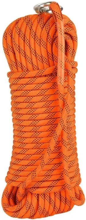 Outdoor Safety Rope Static Climbing Rope 12mm Safety Rope 10~200m for Rock Climbing, Rappelling, Mountaineering, Hauling (Color : Orange, Size : 12mm x 90m)