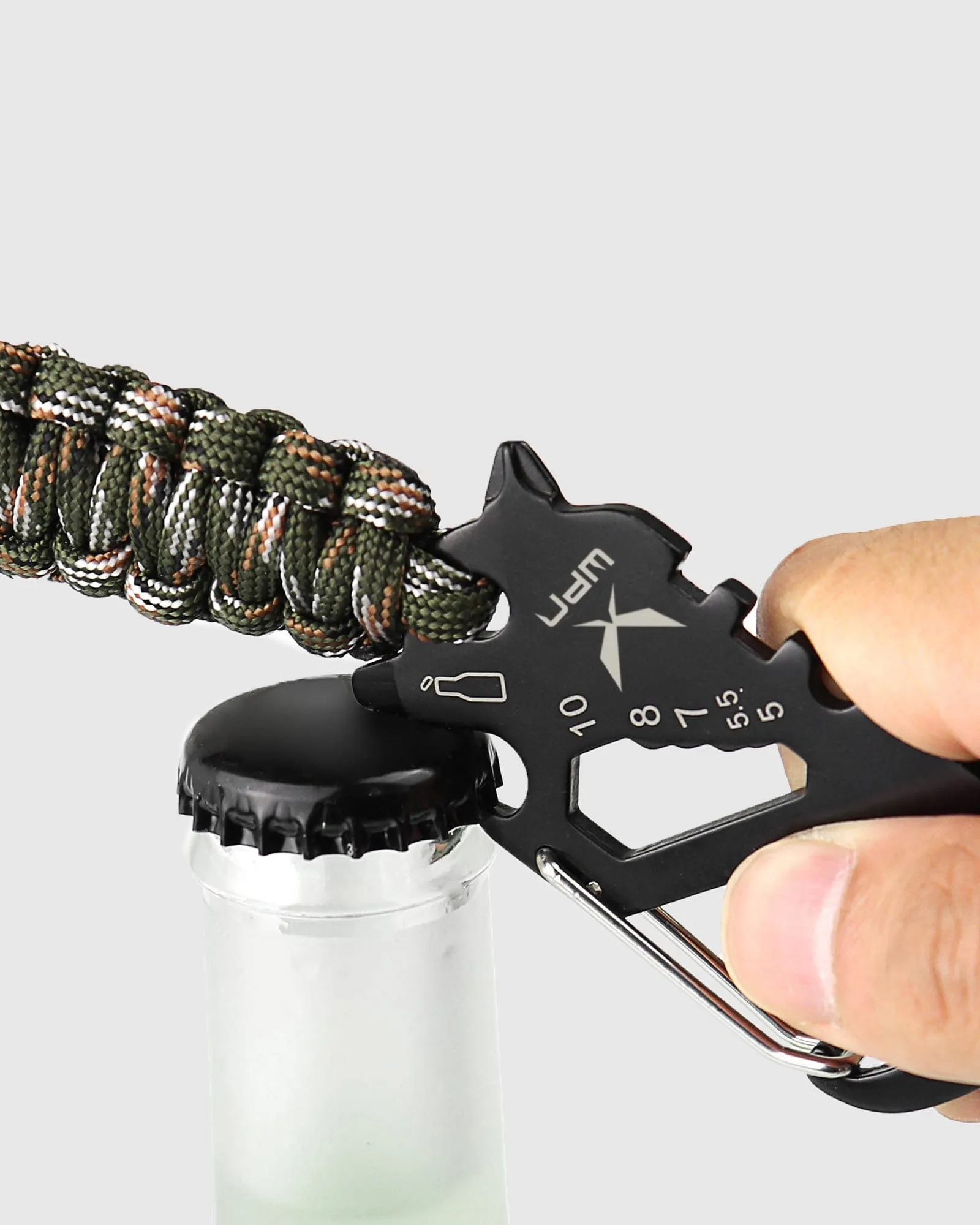 Paracord Carabiner Key Ring - Camo