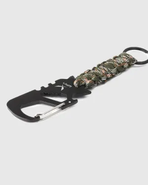 Paracord Carabiner Key Ring - Camo