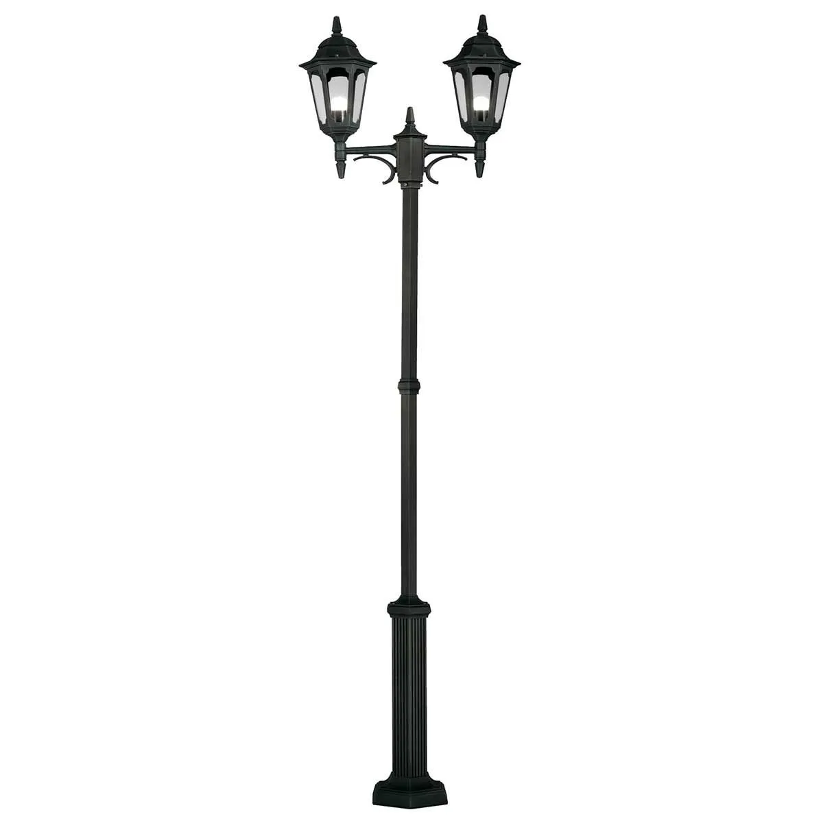 Parish 2 Light Twin Lamp Post  | Black