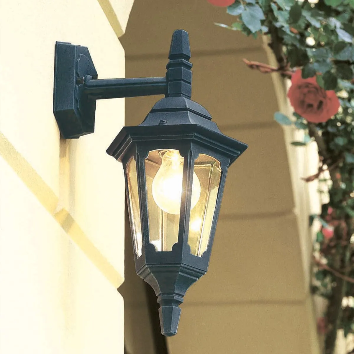 Parish Mini 1 Light Down Wall Lantern  | Black