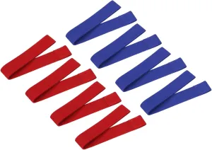PATIKIL Towel Bands, 8 Pack Stretchable Towel Clips Cruise Essentials Windproof Beach Towel Straps for Beach Cruise Pool Chairs, Blue, Red