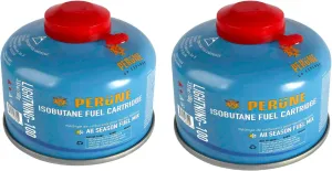 Perune Iso-Butane Camping Fuel Gas Canister All Season Mix - 100gram (2 Pack)