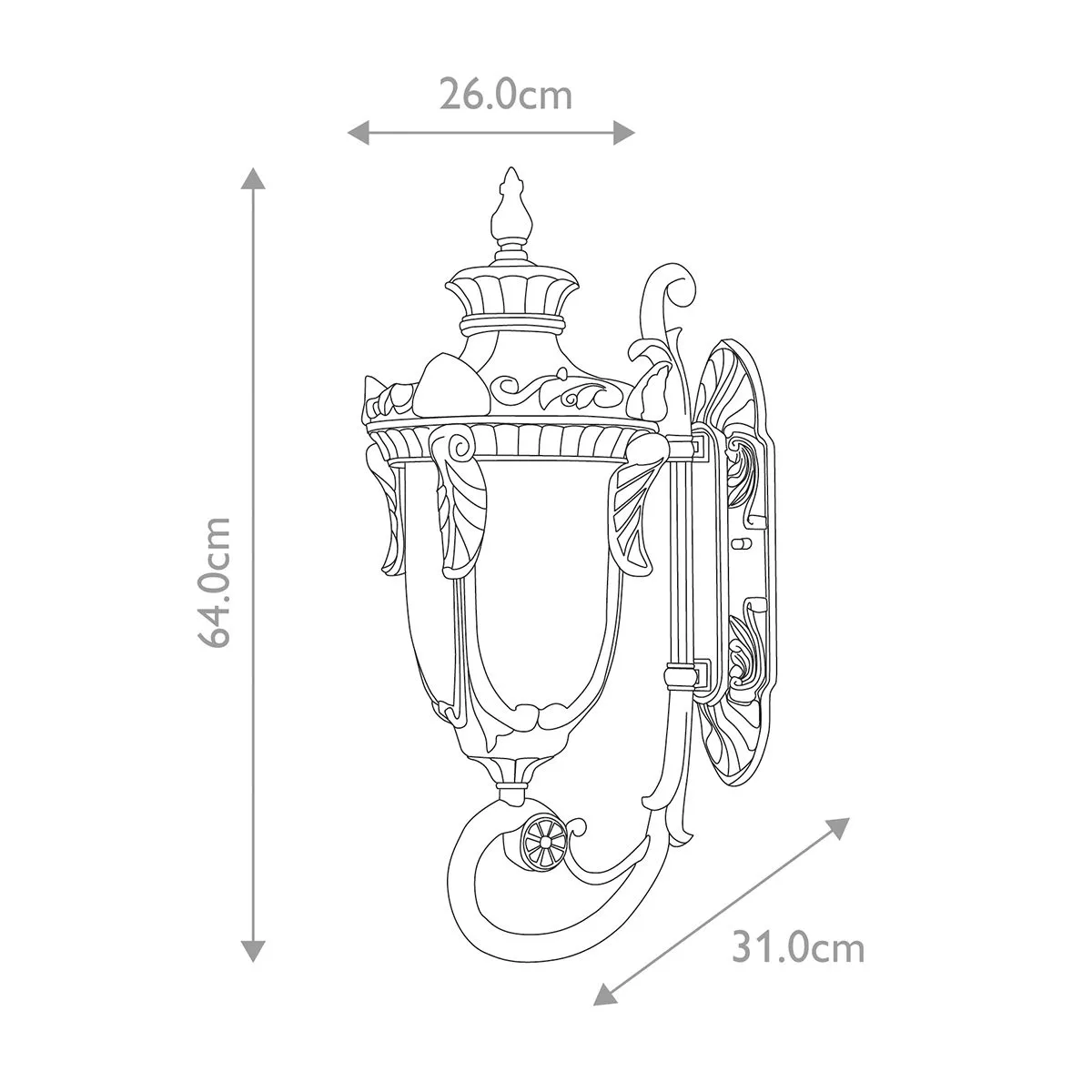 Philadelphia 3 Light Large Wall Lantern | Old Bronze