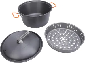 Picnic Pot, 5l Capacity Steam Bowl Slope Function Cooking Cookware Kit Multifunctional with Lid to The Cooking Grilling
