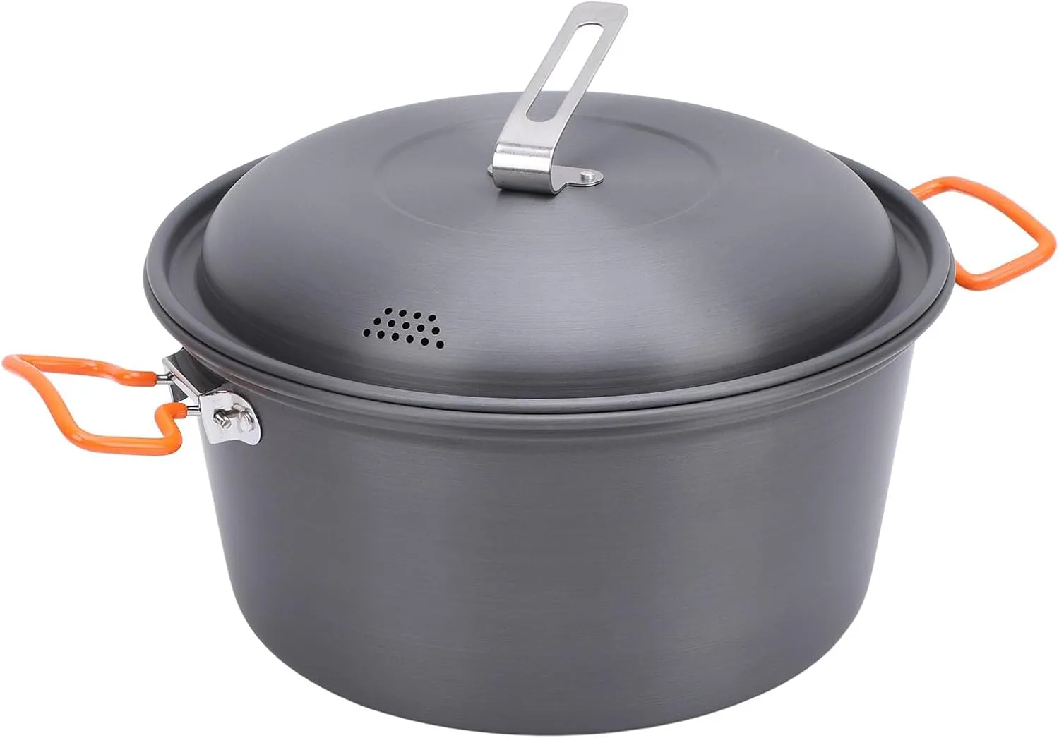 Picnic Pot, 5l Capacity Steam Bowl Slope Function Cooking Cookware Kit Multifunctional with Lid to The Cooking Grilling