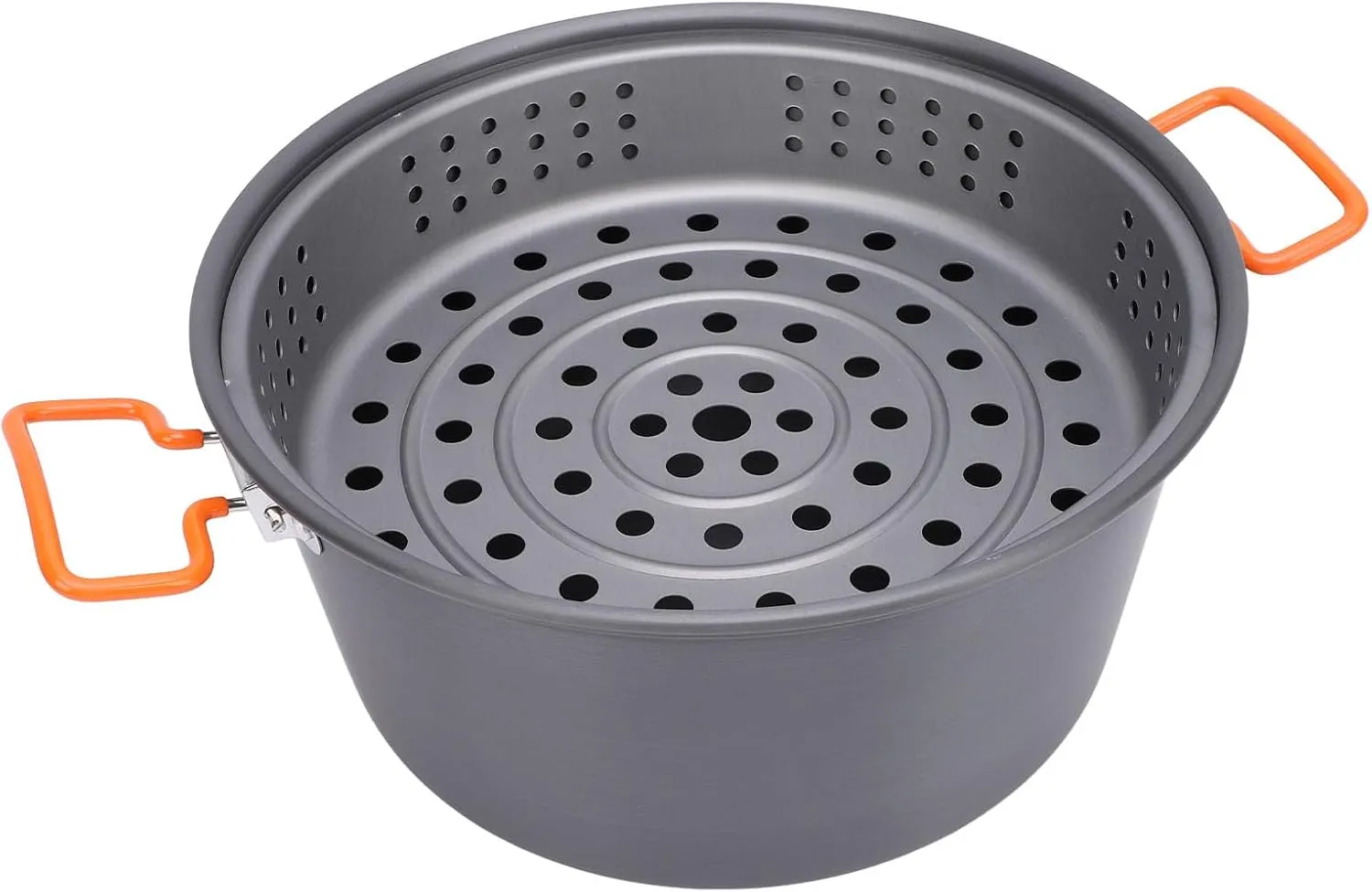 Picnic Pot, 5l Capacity Steam Bowl Slope Function Cooking Cookware Kit Multifunctional with Lid to The Cooking Grilling