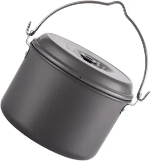 POPETPOP 4 Person Camping Pot Portable Cooking Set Non-stick Outdoor Cooking Pot Camping Kitchen Accessories