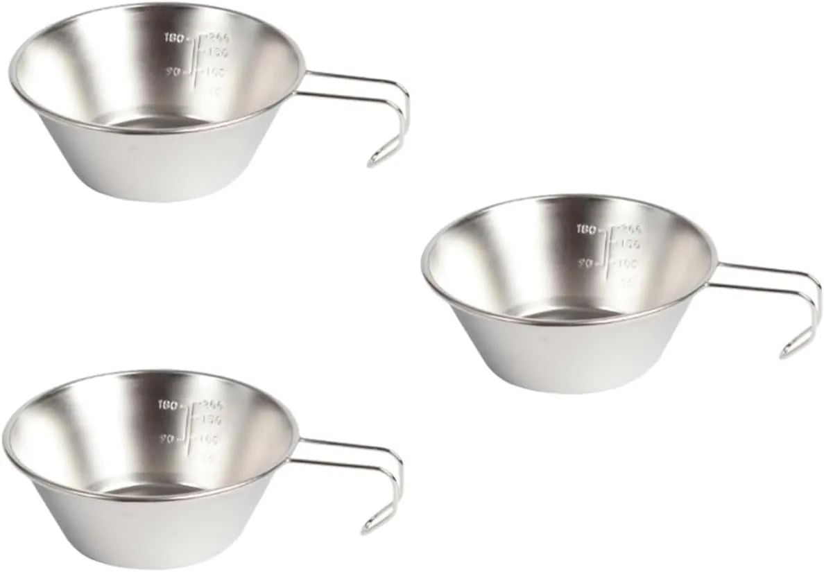 POPETPOP Camping Cookware Steel Cups Foldable Portable Bowl Water Camping Accessories Camping Mug Small Wine Cup