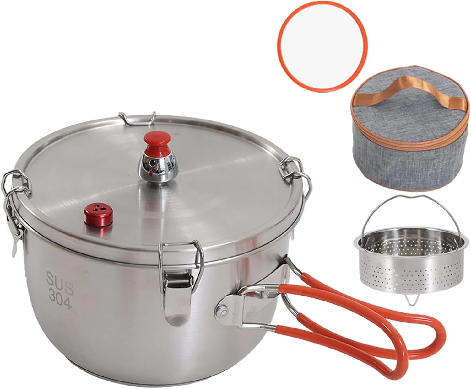 Porable Camping Pressure Pots Outdoor Stove Top Pressure Cooker Portable Outdoor Cookware Cooking Pots Soup Meat Pots